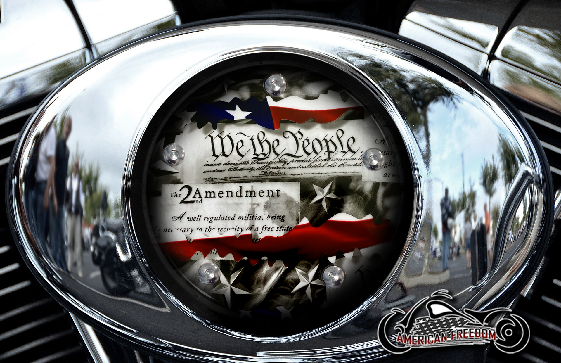 Custom Air Cleaner Cover - We The People Flag